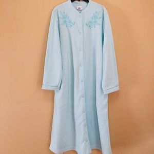 Vtg New Sears Terry Cloth Cover Up Robe Long Slv